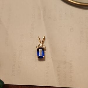 Sapphire Blue and Gold Necklace